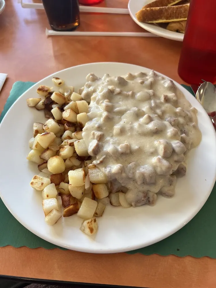 Biscuits and Gravy with Home Fries