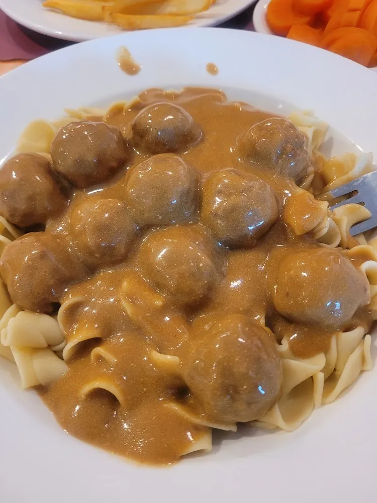 Swedish Meatballs over Noodles